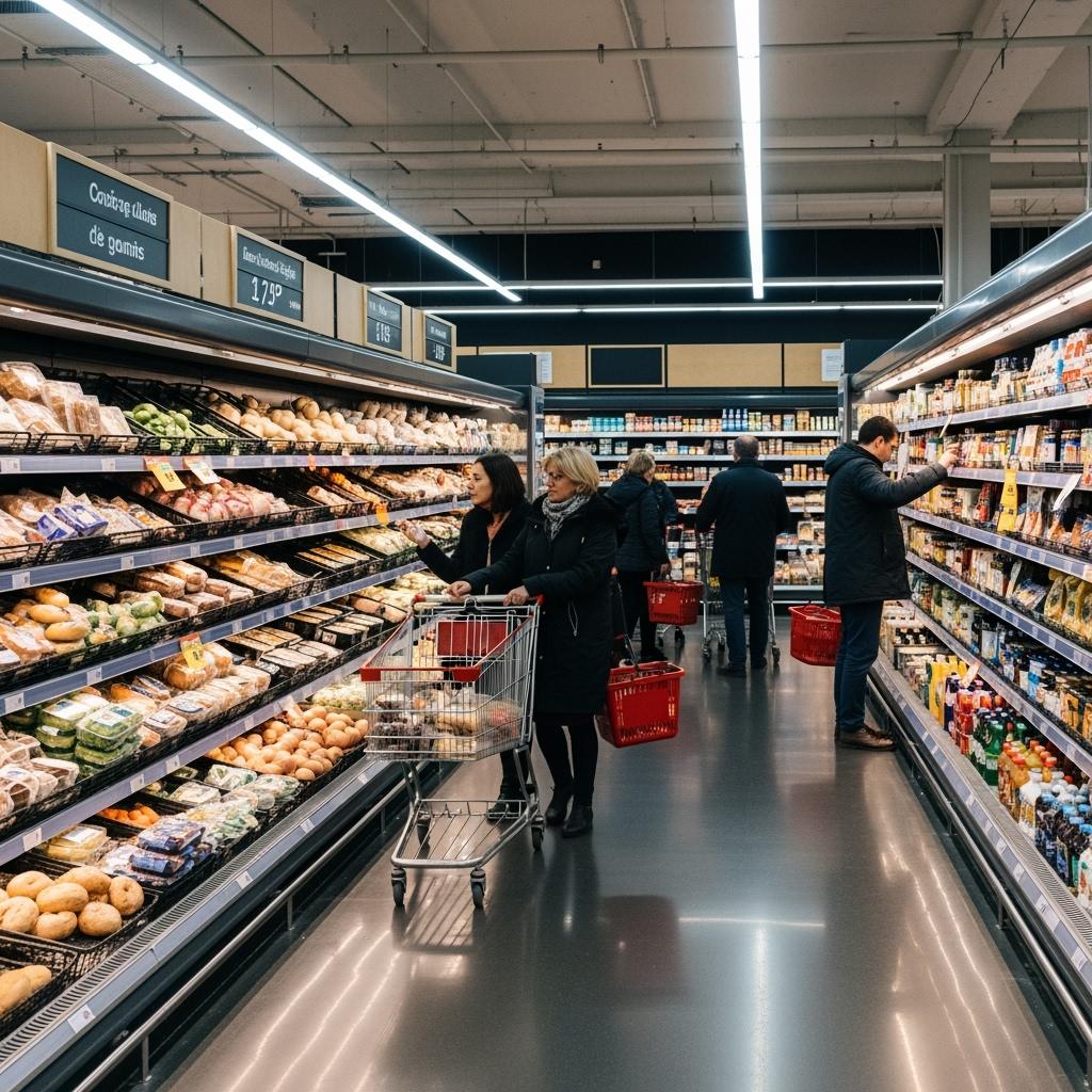 supermarché moderne en france