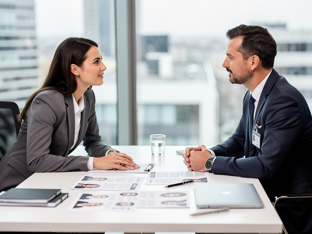 consultante en recrutement spécialisé retail en entretien professionnel avec un directeur de magasin